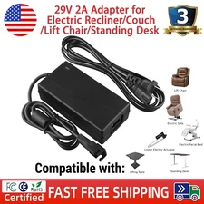 29V 2A Switching Adapter for Electric Recliner/Couch/Lift Chair/Standing Desk