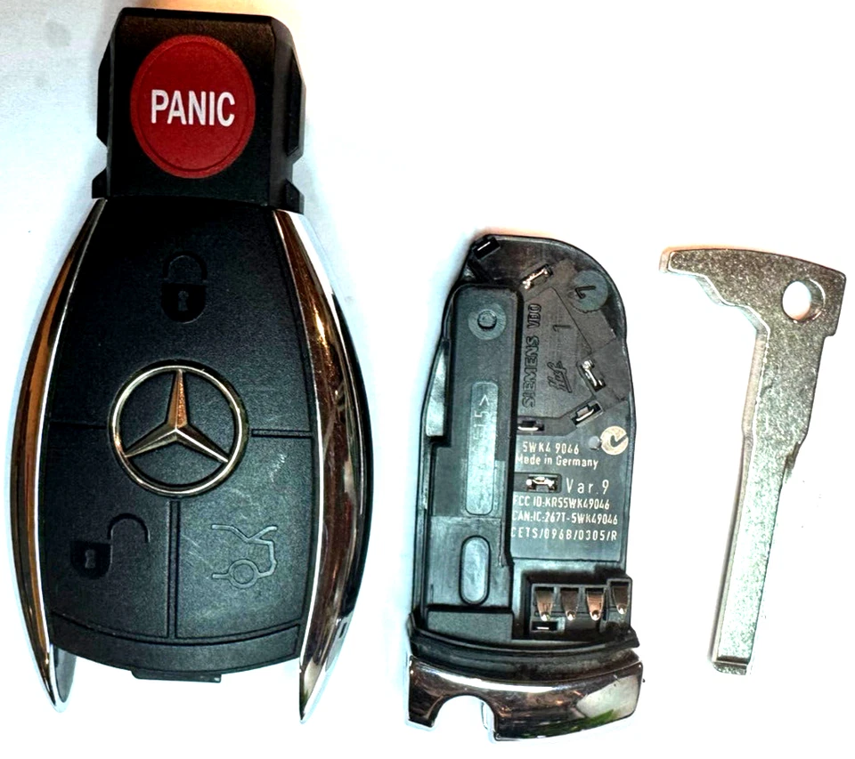 2009 Mercedes Benz S550 cromado infravermelho preto chaveiro sem chave fabricante de equipamento original KR55WK49046 - Imagem 2 de 4