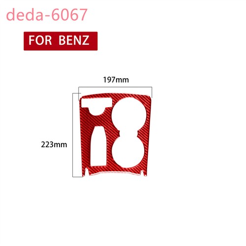 Red Carbon Fiber Water Cup Holder Panel Cover Trim For Benz C Class W204 2007-14 - Foto 3 di 12