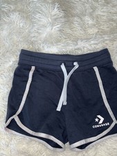 Converse Girls Sz. 10/12 Navy ( White) Knit Sport Shorts, Cute, Comfortable