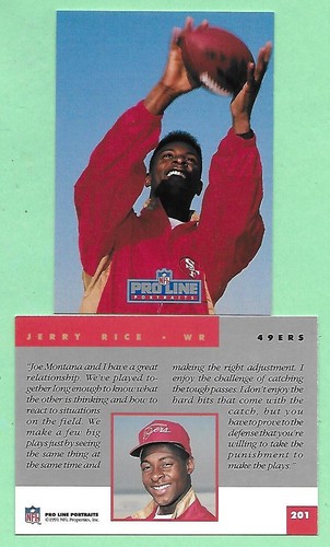 Proline Jerry Rice 1991 Pro Line Portraits Football Jerry Rice #201 San Francisco 49ers | eBay