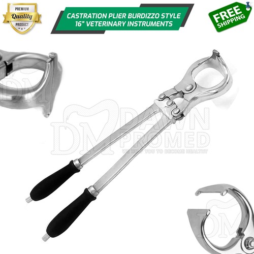 New Castration Plier, Burdizzo Style, Stainless Steel 16" Veterinary