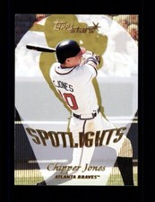 2000 TOPPS STARS #158 CHIPPER JONES SPOTLIGHTS INSERT - ATLANTA BRAVES HOF