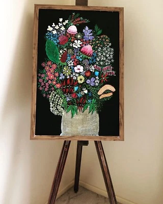 Last Minute Xmas Gift Original Australian Flowers Art Last Minute Xmas Gift Original Australian Flowers Art