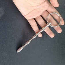 12cm Penis Stecker Stainless Steel BDSM Sound Stretcher Male Solid Rod O-Ring US