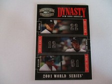 2005 Throwback Threads Dynasty Yankees 2001 WS Clemens Soriano Williams Card D-6