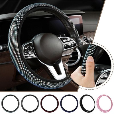 38cm Bling Rhinestones Car Steering Wheel Cover with Diamond-Sparkling~ C5I4