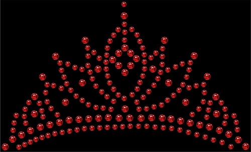 Iron-On Tiara Crown Rhinestone Diamante Transfer Hotfix Crystal Motif Applique - Picture 8 of 8