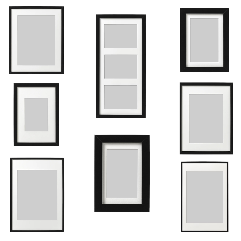 NEW IKEA RIBBA Black Picture Photo Frame Square Photo Display Various
