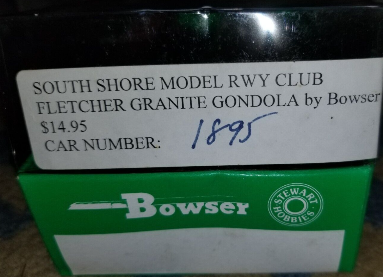 HO Bowser SSMRC Fletcher Granite Gondola w/ Granite Load Kit Rd 1895