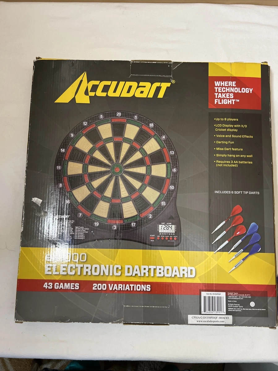 Accudart EX3000 Electronic Dartboard 30 Games Up To 8 Player