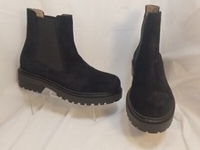 Italeau Waterproof Federica Black Suede Ankle Boots Booties Size 41 / US 10.5 M