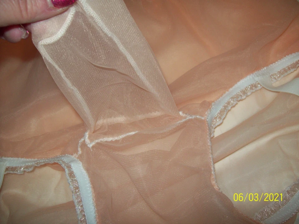 PANTY MANGA MARICÓN MELOCOTÓN Nylon Transparente HOMBRE 2 CAPAS * LIGAS * 28-42 Cintura ** Foto 3 de 3