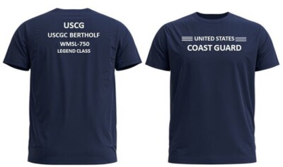 USCGC BERTHOLF WMSL-750 *LEGEND CLASS *2-SIDED PERFORMANCE POLYESTER SHIRT