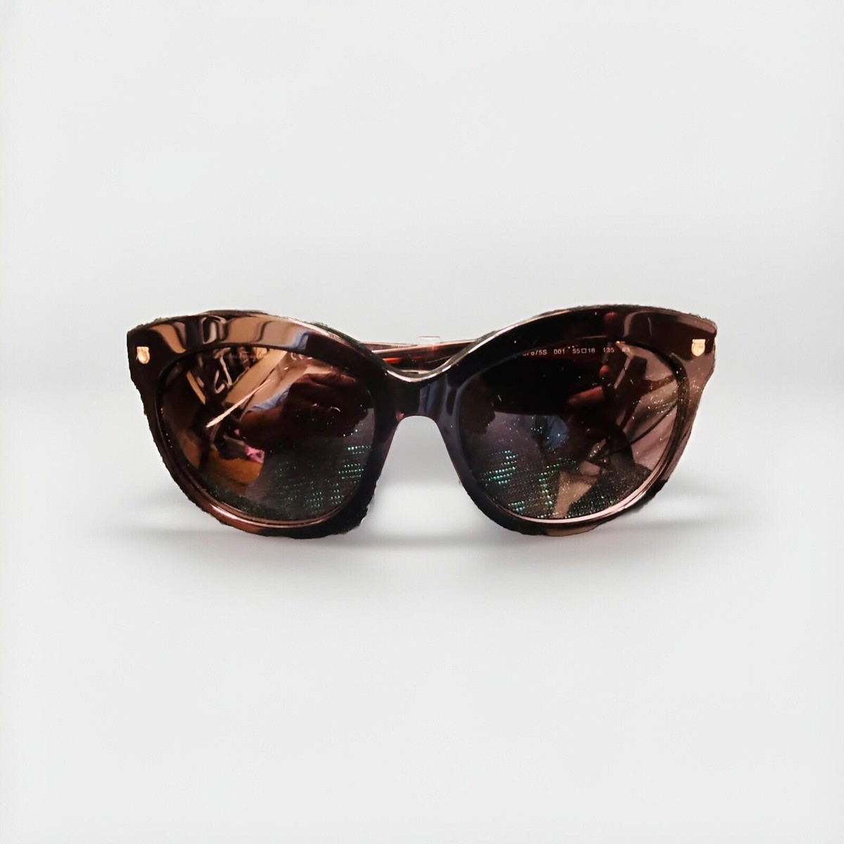Salvatore Ferragamo Black and Brown Sunglasses Amazon.com: Ferragamo Brown Gradient Oval Sunglasses SF668  main image 2