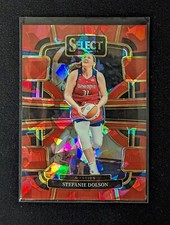 2024 WNBA Select Stefanie Dolson Washington Mystics Red Cracked Ice Prizm