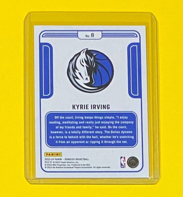 2023-24 Donruss Kyrie Irving COMPLETE PLAYERS HOLO BLUE