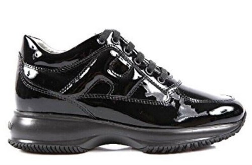 HOGAN SNEAKER INTERACTIVE VERNICE Donna Nero lucido | Mascheroni Moda
