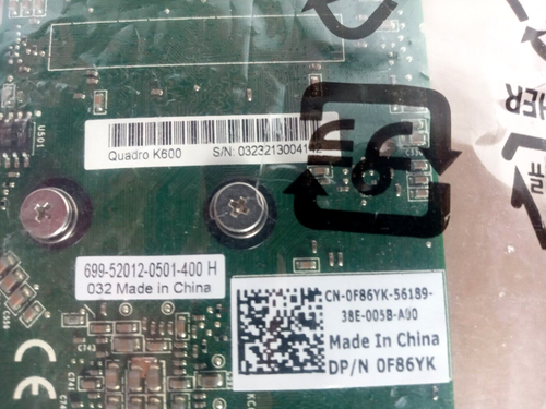 Nvidia Quatro K600 1GB DDR3 Graphics card Dp / N 0F86YK - Picture 3 of 17