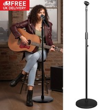 Heavy Duty Floor Free Stand Microphone Holder Mic Stand Mount  Adjustable Height