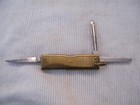 Vintage Brass Keychain Faub Utility folding pocket knife D.B.P. 1661776 — photo 1