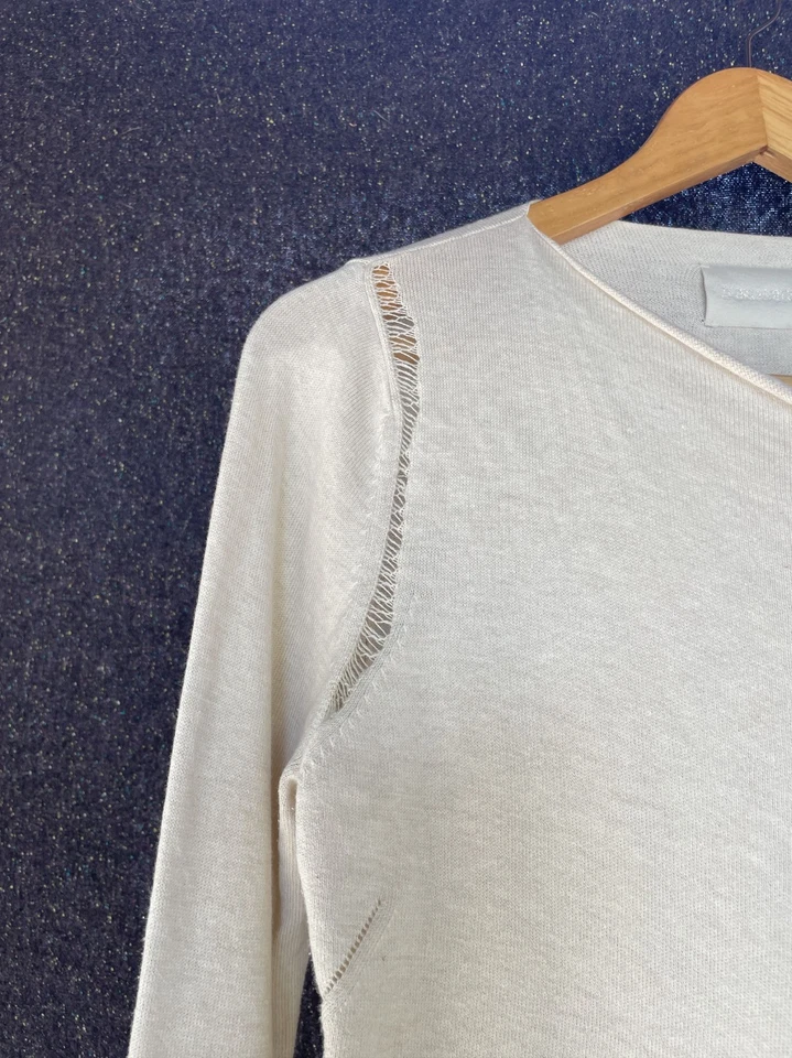 Cardigan ouvert drapé en coton et soie Zadig & Voltaire Daphnée taille S - Photo 4/4