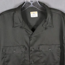 Vintage 60s Penneys Big Mac Shirt Mens Large Black Rockabilly Camp Penn Prest