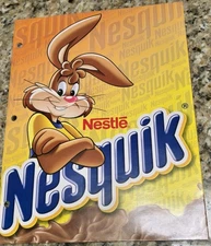 Nesquik Nestle Chocolate Drink Folder Kids School 3 Ring RARE VTG 90's NEW 