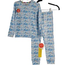 Blue Apres Chic Modal Magnetic Me Pajama Set 4T With Mountain  Ski Lift Print