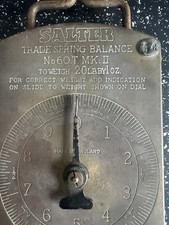 Salter Vintage Brass Spring Balance Hanging Weighing Scales No60