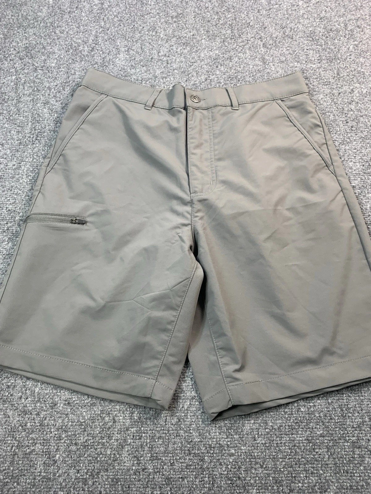 Gerry Tech Shorts Mens 32 Gray Stretch Elastic Zip Pockets Outdoors NWT