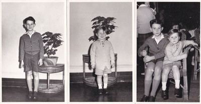 Drei Vintage Fotos Jungen Brüder Kinder - Kowloon Studio Hongkong