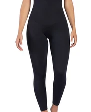 Curveez High Waist Leggings Stunning Shape Black Sz LG Shapewear CUR49709