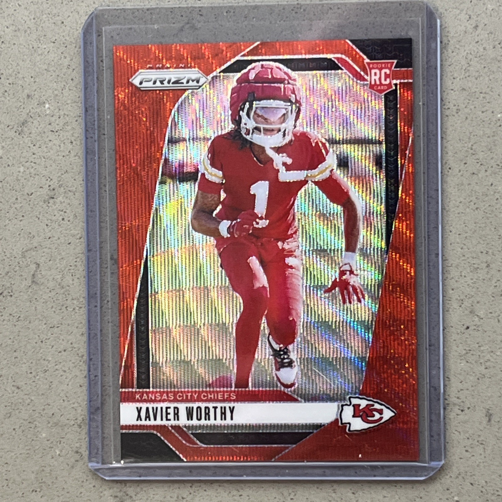 2024 Panini Prizm Xavier Worthy RC Rookie Red Wave /149 #399 Chiefs RC
