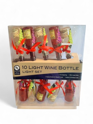 Kurt Adler Wine Bottle Light Set