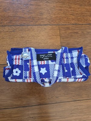 Sandy Liang x BAGGU Mini Nylon Market Bag in Market Plaid Blue