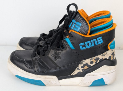 Boys size 4.5 - Converse Cons ERX 260 Just Don Mid Animal Sneakers - Black Teal