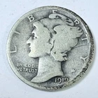 1919 LIBERTY MERCURY 90% SILVER DIME CIRCULATED COIN #5303