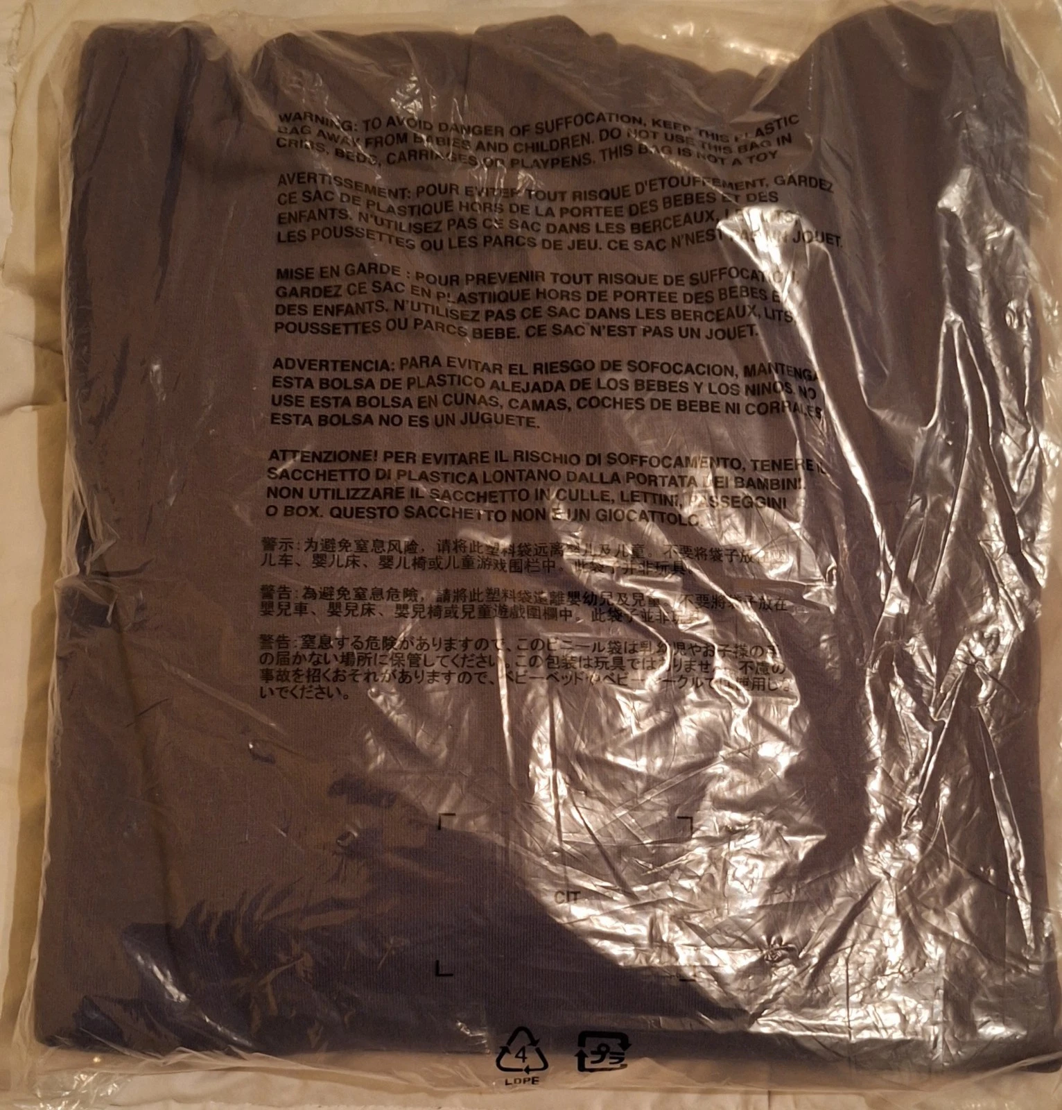 Felpa con cappuccio Yeezy Gap Balenciaga 55 logo ridotto pesante grigio scuro piccola nuova con etichette