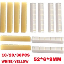 10/20/30Pcs White/Yellow BONE Nut 52x6x9mm For Classical Guitar Luthier NEW