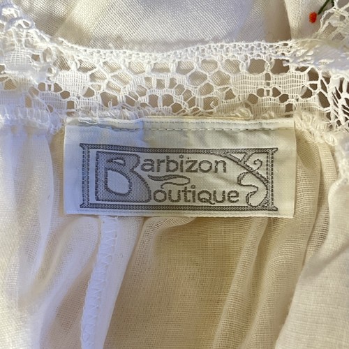 Vintage Barbizon Boutique Nightgown Womens M? Embroidered Flower Applique - Picture 8 of 8
