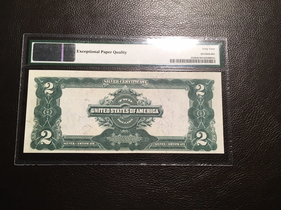 2.00 1899 Silver Certificate Fr252 Choice Uncirculated PMG 64EPQ!!! - Image 2 of 2