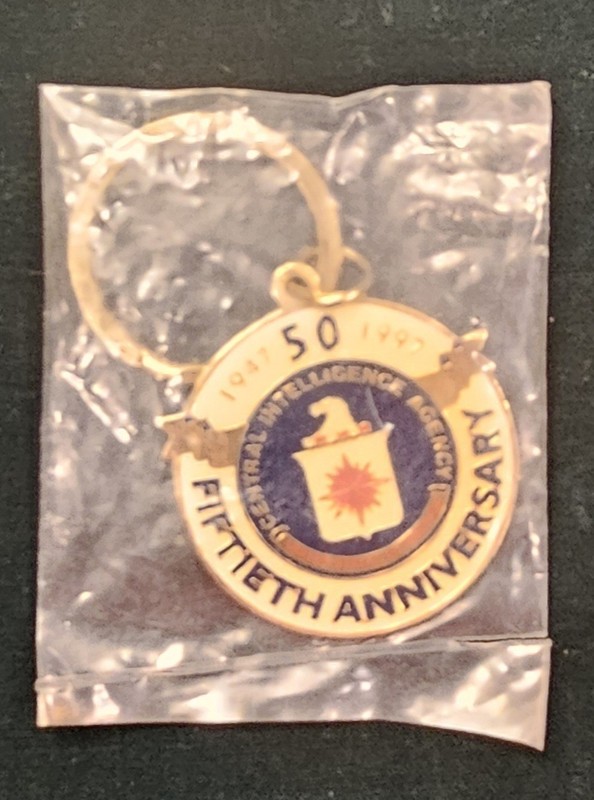 Central Intelligence Agency 50th Anniversary Keychain  1997