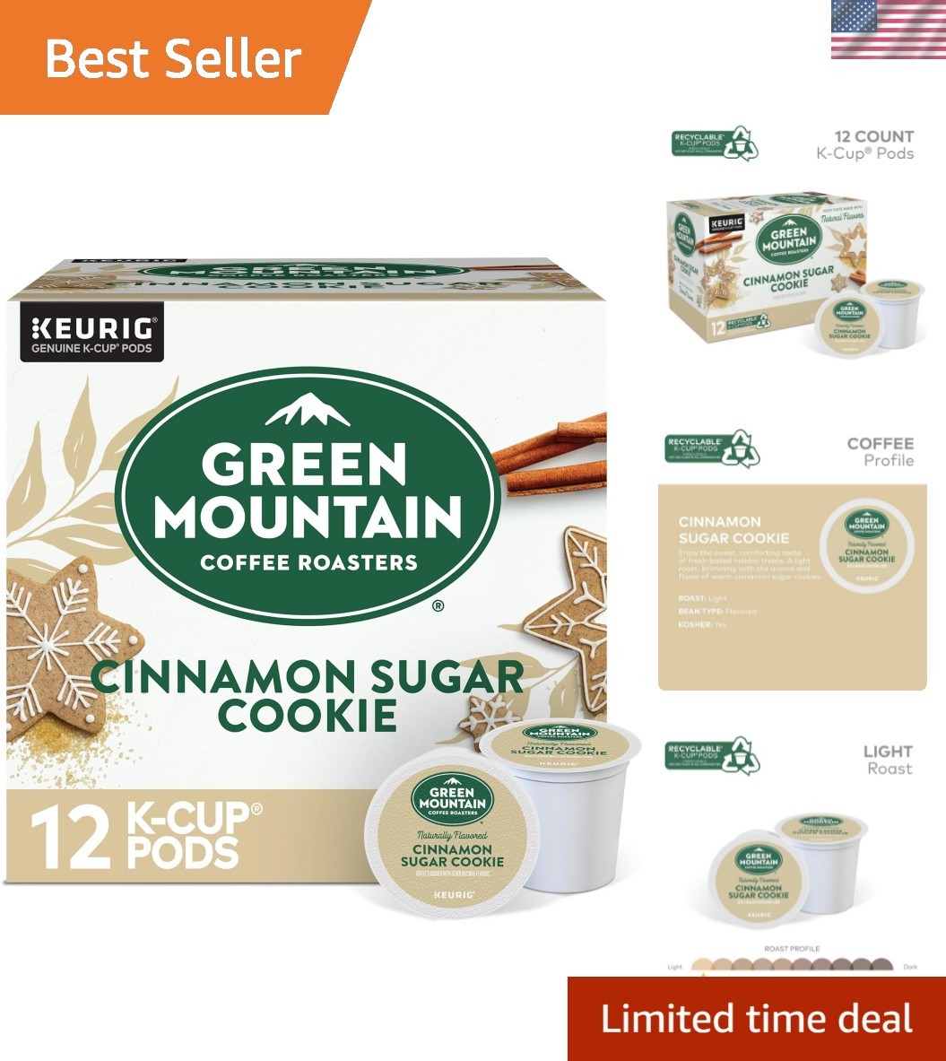 12 Count Light Roast Cinnamon Sugar Cookie K-Cups - Deliciously Sweet Coffee