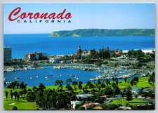 Postcard Coronado California Boat Watercraft Marina Aerial View USA Unposted