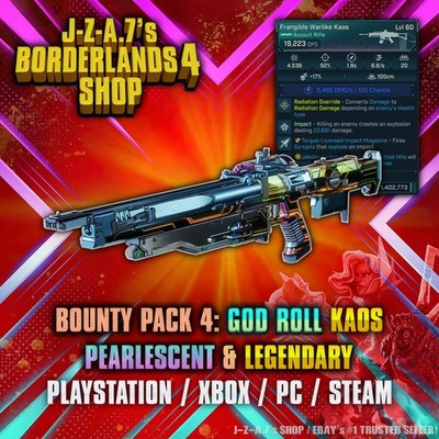 Borderlands 4  KAOS AR DAEDALUS PEARLESCENT LEVEL 60 GOD ROLL BL4 PC-PS-XBOX 