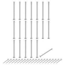 20Pcs M4x50mm 304 Stainless Steel Single Hole Clevis Pins with Cotter Pins