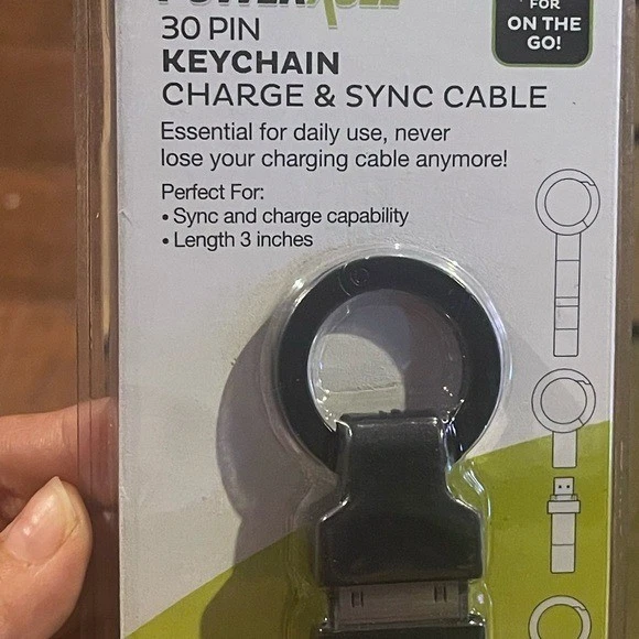 30-Pin Keychain Charge Sync Cable Perfect for on the Go iPod iPhone iPad - Image 3 of 4