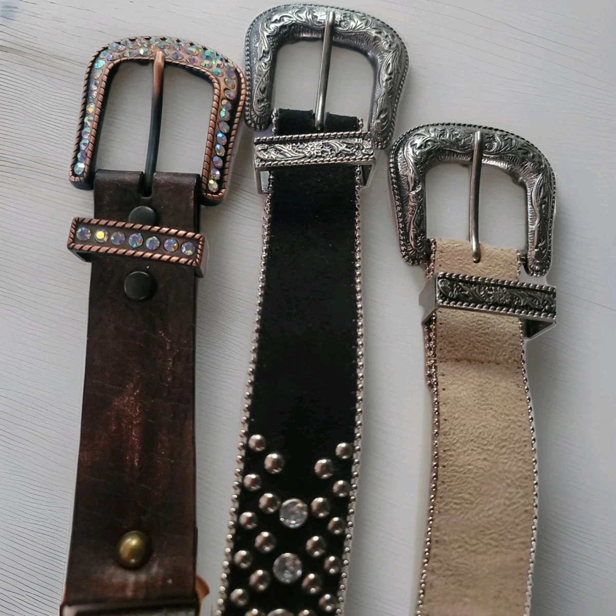 GUESS Rhinestone Leather Belts for Women for sale | eBay