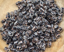 400 PCS BLACK TUBE GLASS BEADS JEWELRY CRAFT MAKING LOOSE BEADS